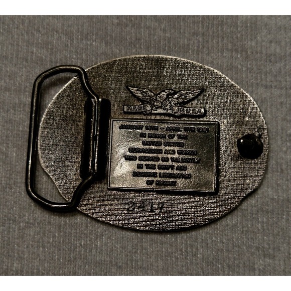 Vtg Silver Operation‎ Desert Storm Veteran Belt Buckle Resin Made In USA - Picture 4 of 9